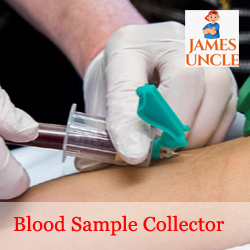 Blood sample collector Mr. Souvik Mukherjee in Belgharia